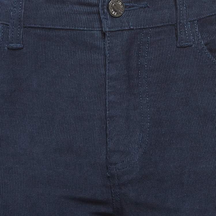 Pre Owned Zadig & Voltaire Blue Velour Corduroy Eva Skinny Jeans M Waist 30"