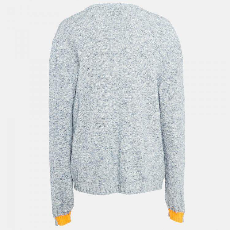 مملوكة مسبقًا Zadig & Voltaire Blue Rib Knit Kennedy Cop Sweater M