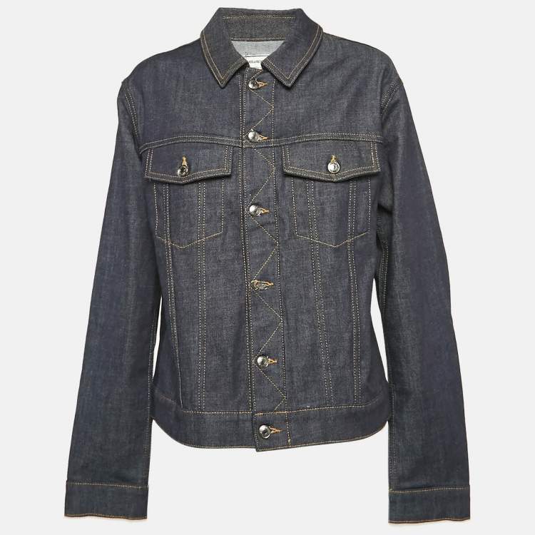 Pre Owned Zadig & Voltaire Blue Denim Button Front Jacket XL