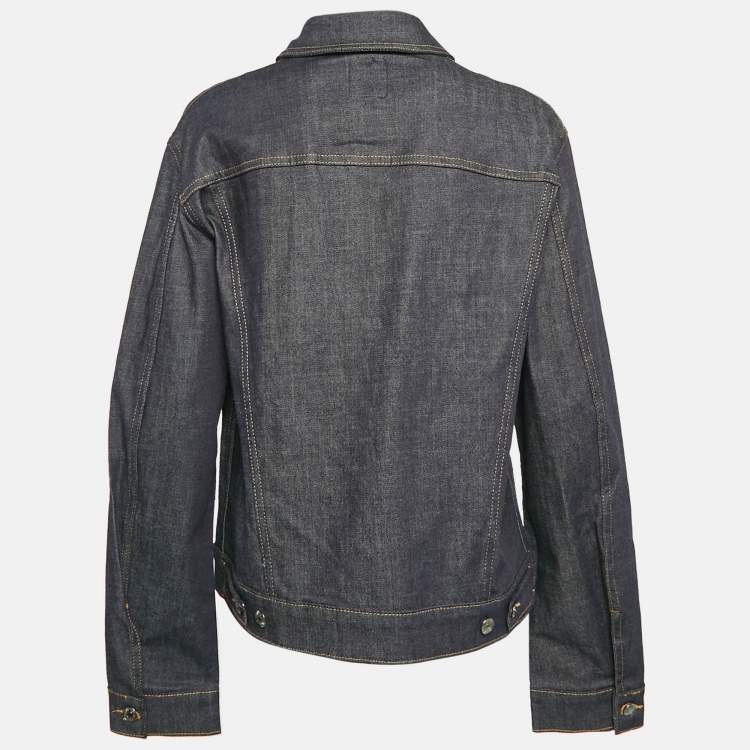 Pre Owned Zadig & Voltaire Blue Denim Button Front Jacket XL