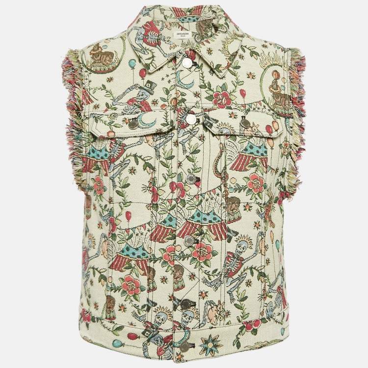 Pre Owned Zadig & Voltaire Multicolor Tapestry Kio Deluxe Vest L