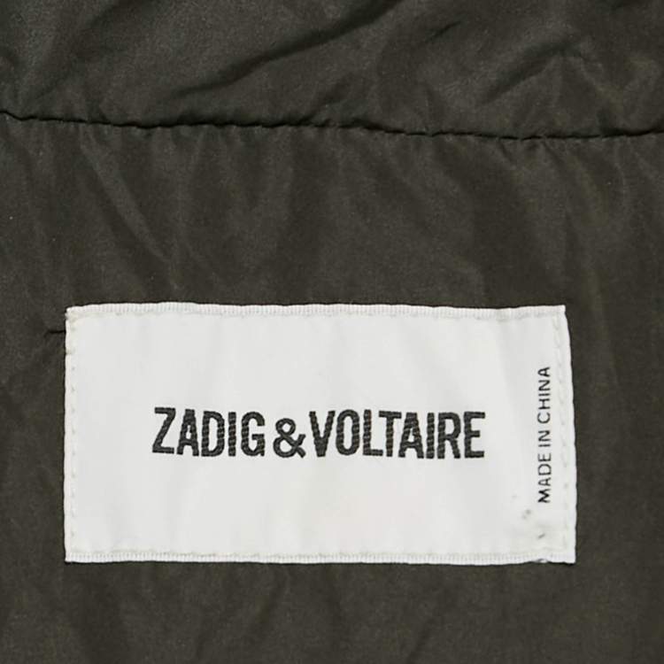Pre Owned Zadig & Voltaire Green Synthetic Detachable Lining Bob Parka Jacket M