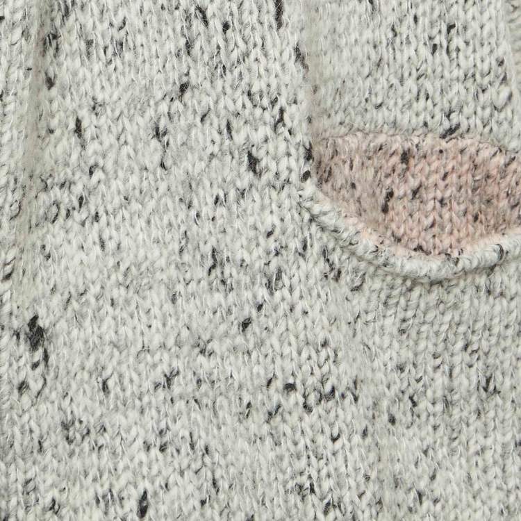 Pre Owned Zadig & Voltaire Grey Knit Open Front Cardigan XS/S
