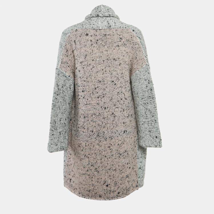 Pre Owned Zadig & Voltaire Grey Knit Open Front Cardigan XS/S