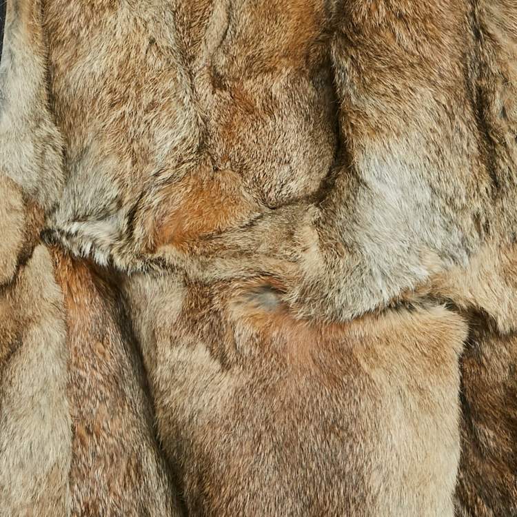 Pre Owned Zadig & Voltaire Black Cotton and Fur Hooded Kinian Deluxe  Jacket S