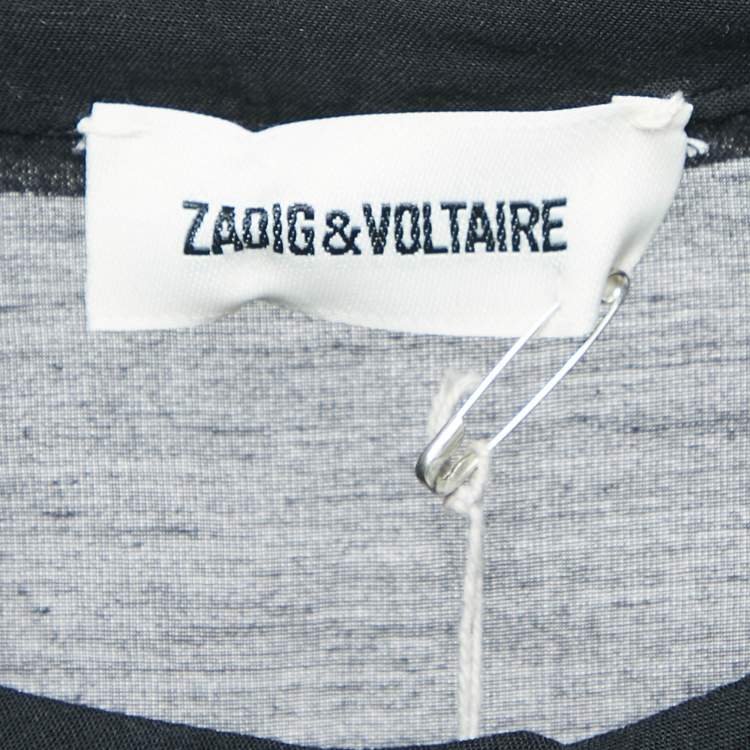Pre Owned Zadig & Voltaire Black Cotton Blend Reason Lace Short Dress S