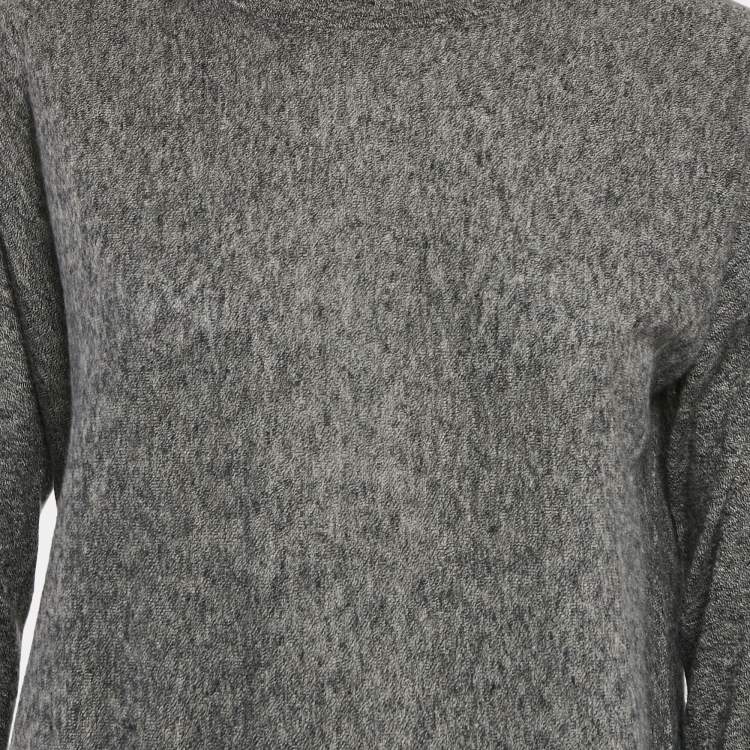 Pre Owned Zadig & Voltaire Grey Cashmere Full Sleeve Crisp Sweater L