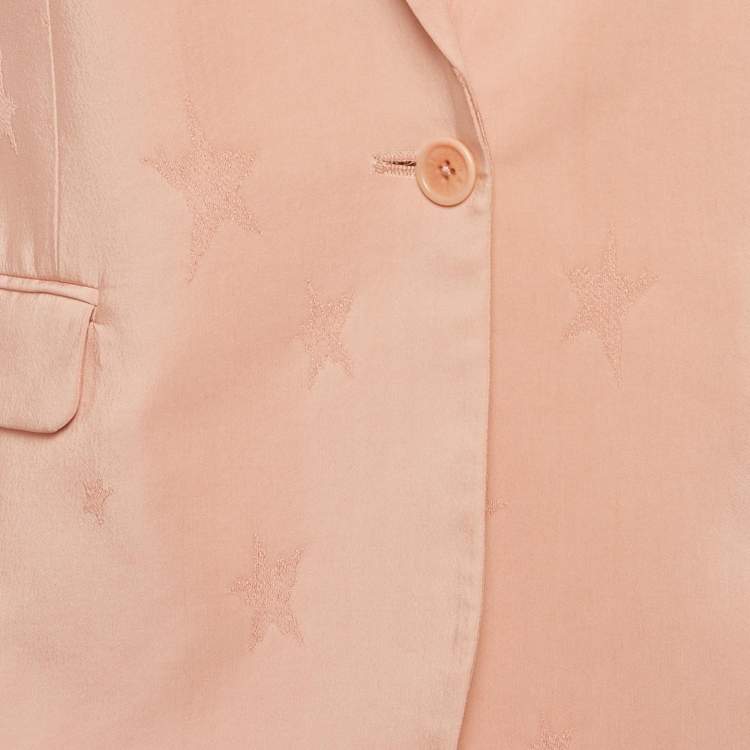 Pre Owned Zadig & Voltaire Pink Star Jacquard Single Breasted Victor Deluxe Blazer S