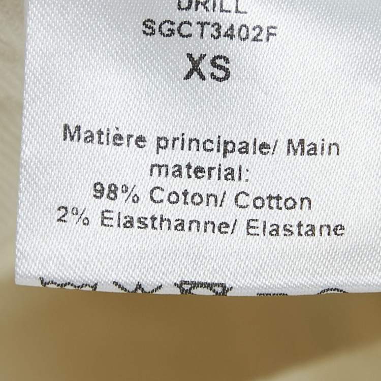 Pre Owned Zadig & Voltaire White Denim Button Front Kimi Jacket XS