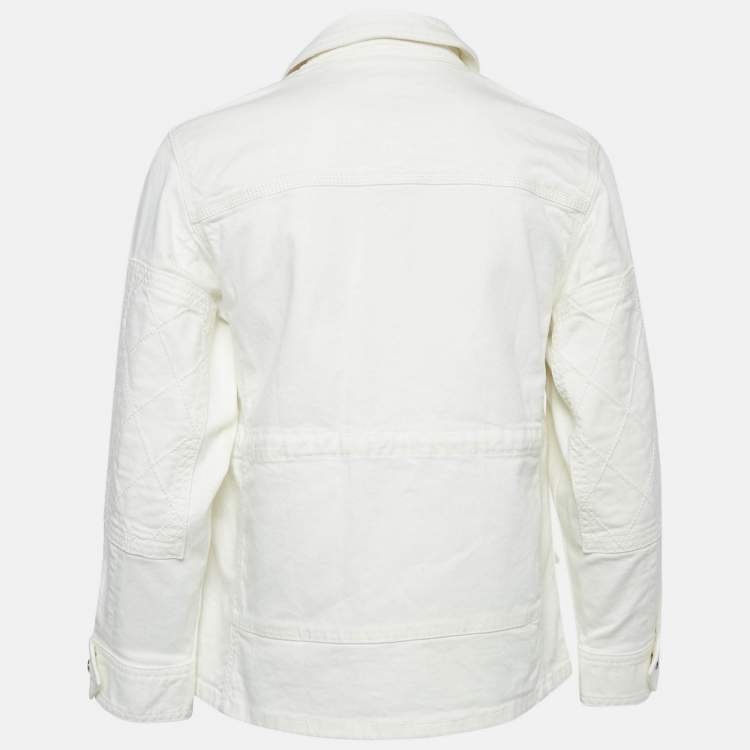 Pre Owned Zadig & Voltaire White Denim Button Front Kimi Jacket XS