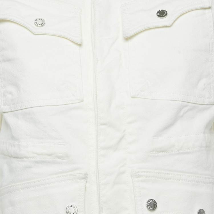 Pre Owned Zadig & Voltaire White Denim Button Front Kimi Jacket XS