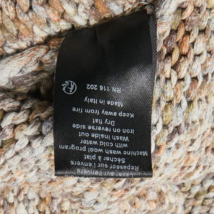 Pre Owned Zadig & Voltaire Brown Cotton Rib Knit Mia Cardigan M/L
