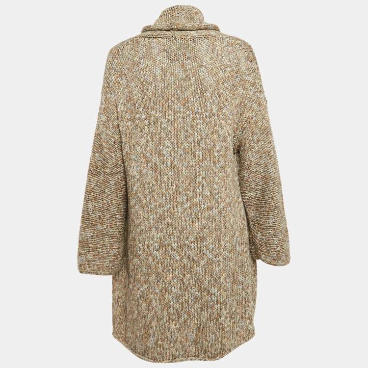 Pre Owned Zadig & Voltaire Brown Cotton Rib Knit Mia Cardigan M/L