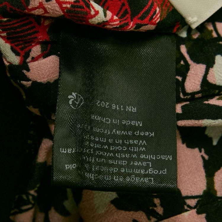 Pre Owned Zadig & Voltaire Pink/Black Printed Crepe Reversible Billy Leo Jacket XS