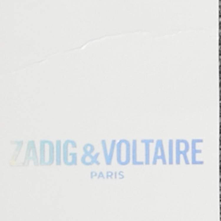 Pre Owned Zadig & Voltaire Grey Pinstripe Wool Blend Judo Style Ville Jacket S