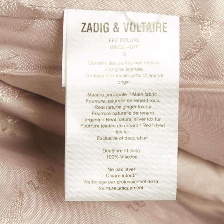 Pre Owned Zadig & Voltaire Deluxe Multicolor Dyed Fur Vest S