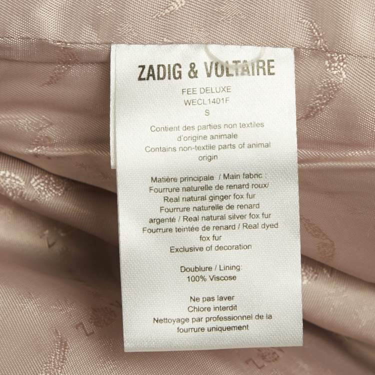 Pre Owned Zadig & Voltaire Deluxe Multicolor Dyed Fur Vest S