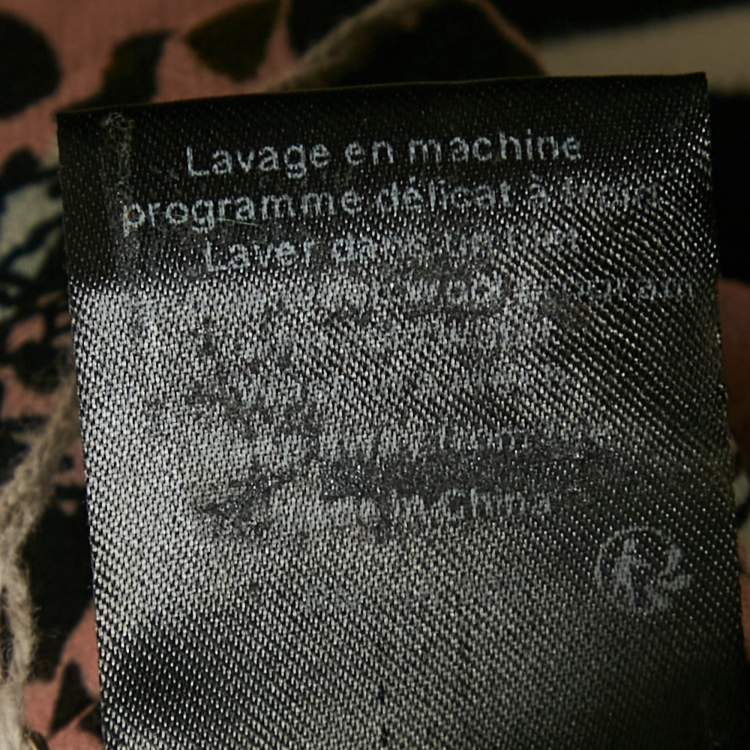 Pre Owned Zadig & Voltaire Pink/Black Printed Crepe Reversible Billy Leo Jacket S