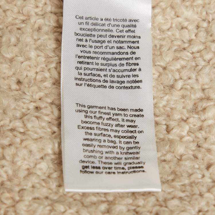 Pre Owned Zadig & Voltaire Cream Boucle Open Front Daphnee Cardigan XS