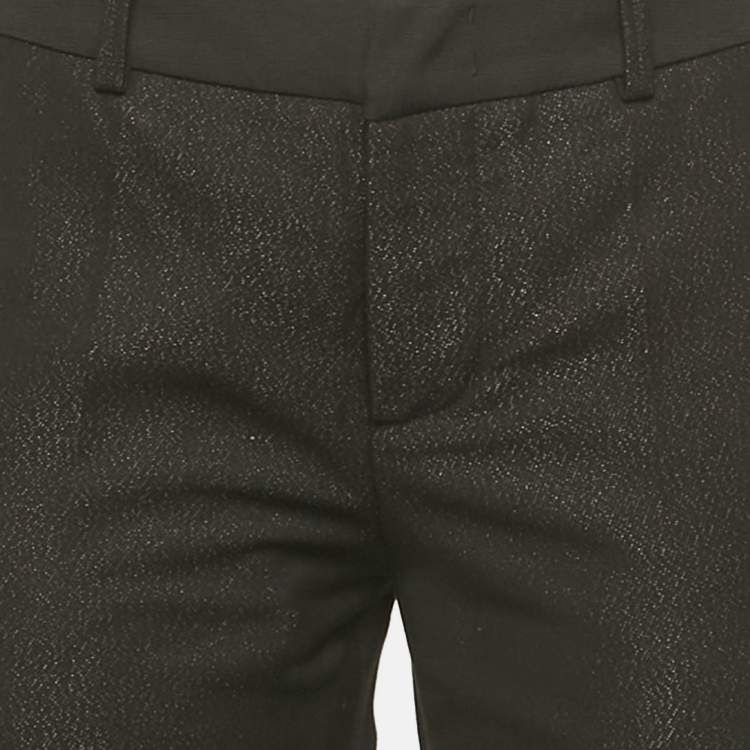 Pre Owned Zadig & Voltaire Black Lurex Posh Bright Trousers S