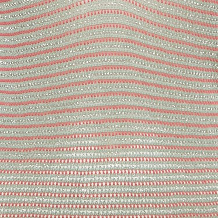 Pre Owned Zadig & Voltaire Blue/Pink Lurex Joss Fishnet Tank Top S