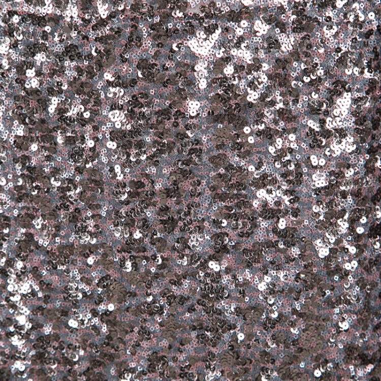 Pre Owned Zadig and Voltaire Grey and Pink Sequined Jasmi Pai Deluxe Jupe Mini Skirt S