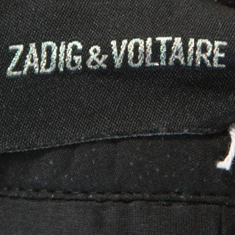Pre Owned Zadig and Voltaire Black Sequined Jasmi Mini Skirt S