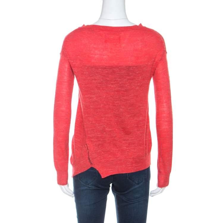Pre Owned Zadig and Voltaire Red Marl Knit Roni WL Sweater XS