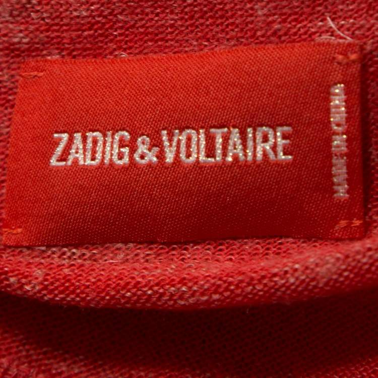 Pre Owned Zadig and Voltaire Red Marl Knit Roni WL Sweater XS