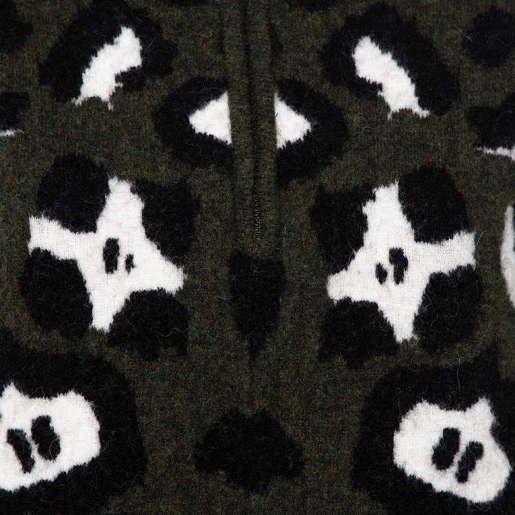 Pre Owned Zadig & Voltaire Green Leopard Pattern Wool Taliah Sweater XS/S
