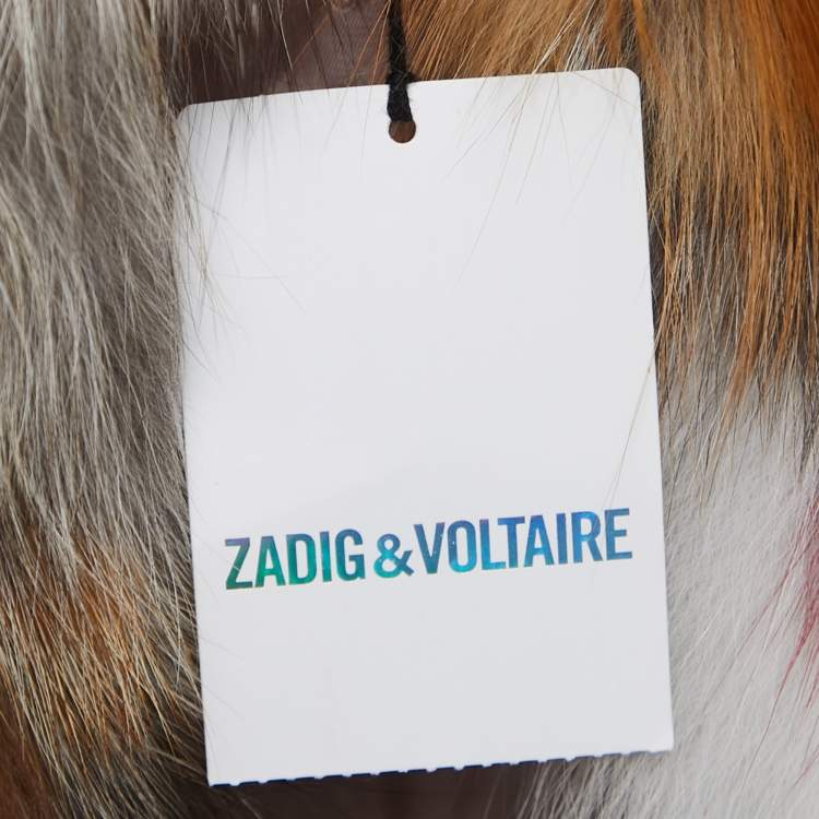 Pre Owned Zadig and Voltaire Deluxe Multicolor Fur Vest M