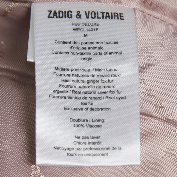 Pre Owned Zadig and Voltaire Deluxe Multicolor Fur Vest M