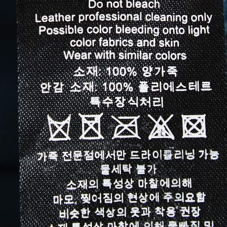 Pre Owned Zadig and Voltaire Blue Lambskin Leather Trousers M