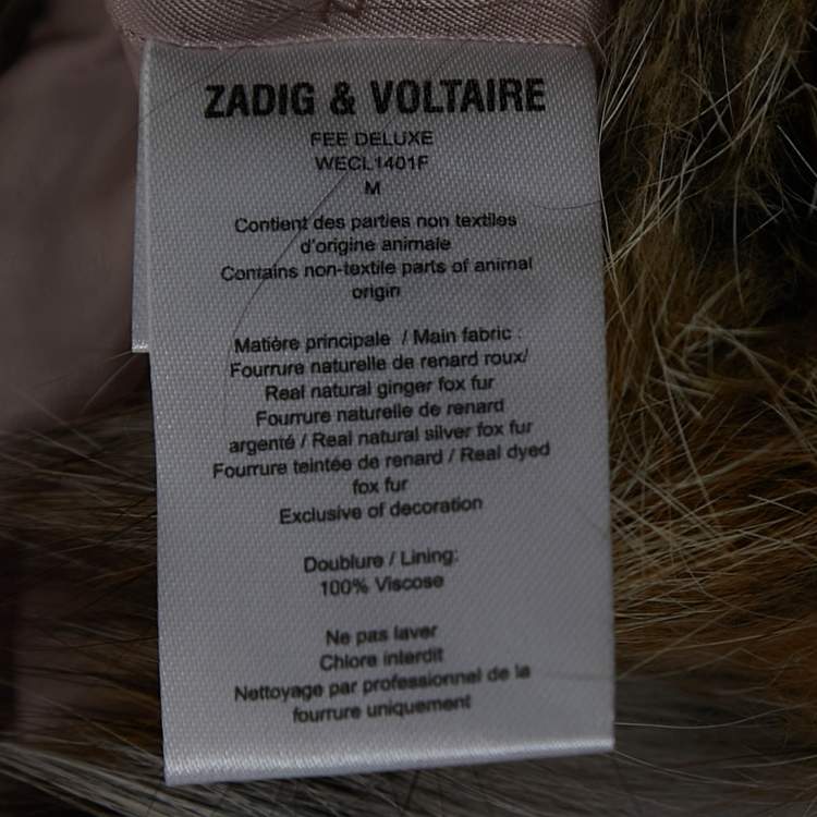 Pre Owned Zadig & Voltaire Multicolor Fur Sleeveless Cropped Jacket M