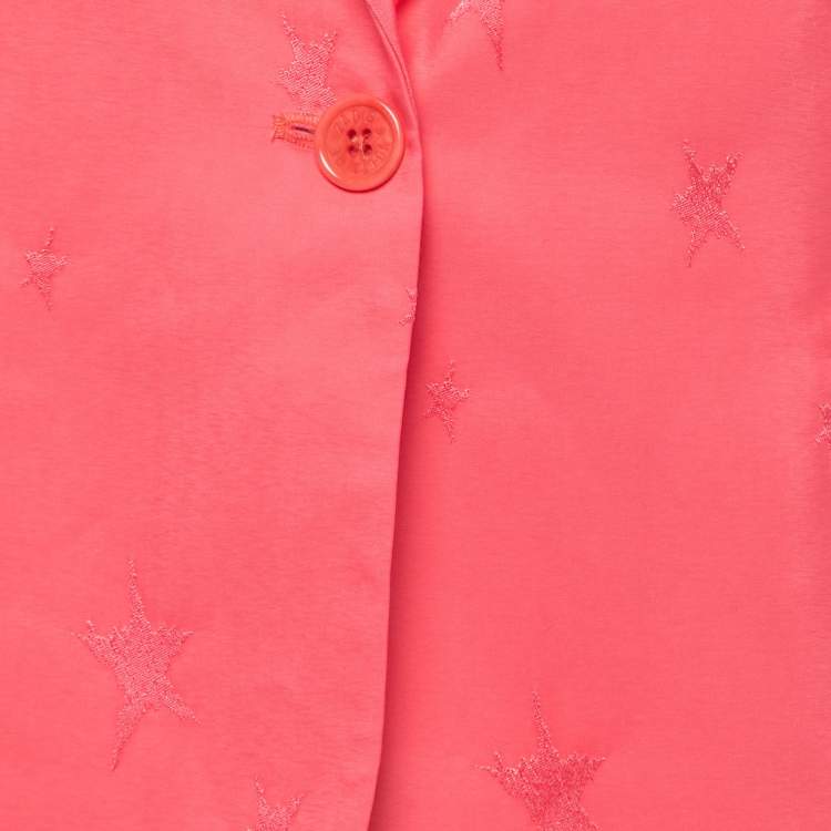 Pre Owned Zadig and Voltaire Pink Star Jacquard Blazer M 