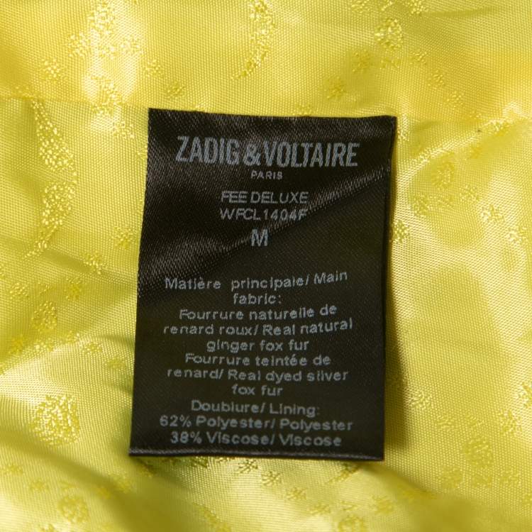 Pre Owned Zadig & Voltaire Multicolor Fur Sleeveless Cropped Jacket M