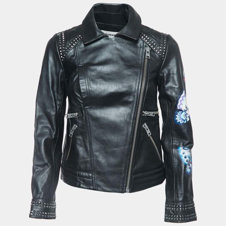 Zadig voltaire leather on sale jacket