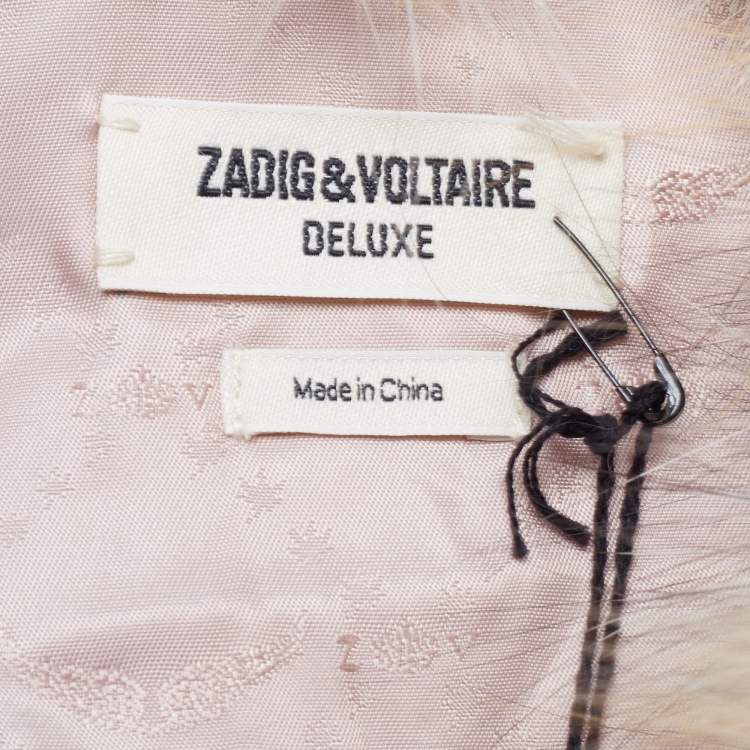 Pre Owned Zadig & Voltaire Multicolor Fur Sleeveless Cropped Jacket M