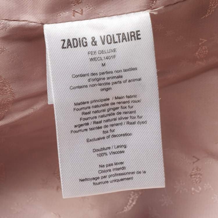 Pre Owned Zadig & Voltaire Multicolor Fur Sleeveless Cropped Jacket M