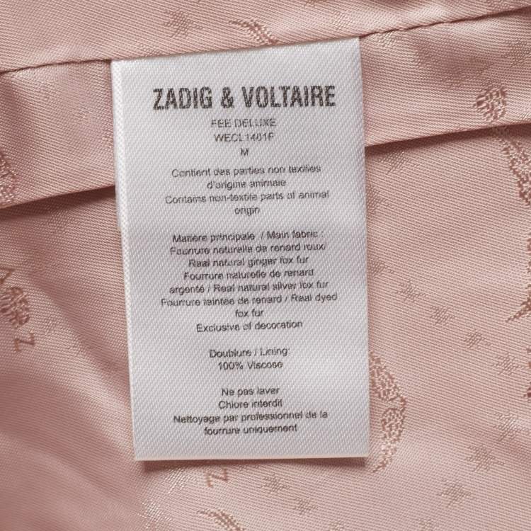 Pre Owned Zadig & Voltaire Multicolor Fur Sleeveless Cropped Jacket M