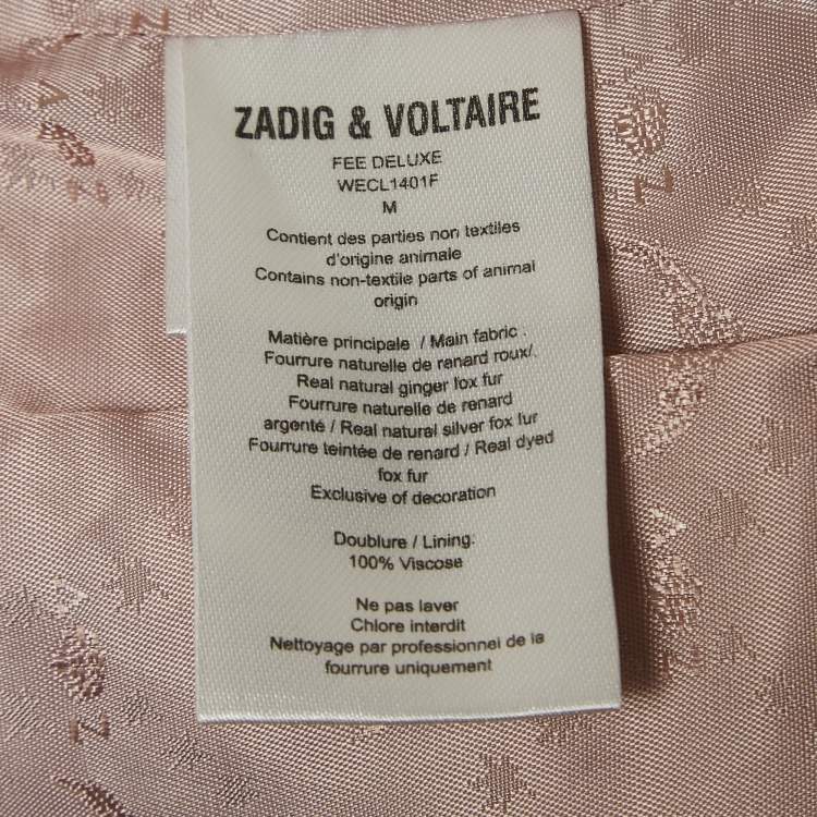 Pre Owned Zadig & Voltaire Deluxe Multicolor Fur Vest M