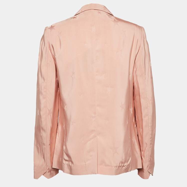 Pre Owned Zadig & Voltaire Deluxe Pink Star Jacquard Blazer M