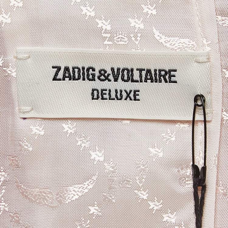Pre Owned Zadig & Voltaire Deluxe Pink Star Jacquard Blazer M