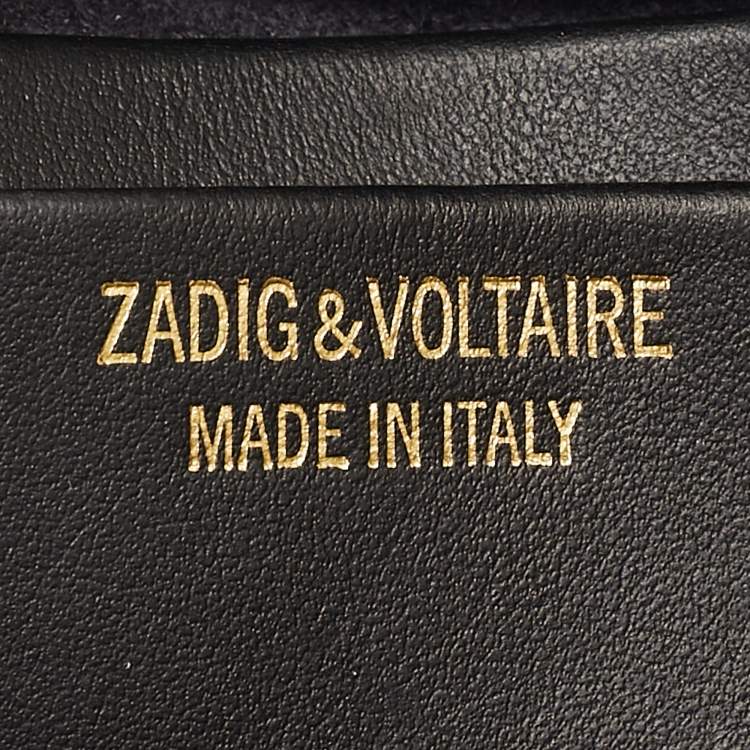 Pre Owned Zadig & Voltaire Gold Crinkled Leather XS Le Cecilia Bag
