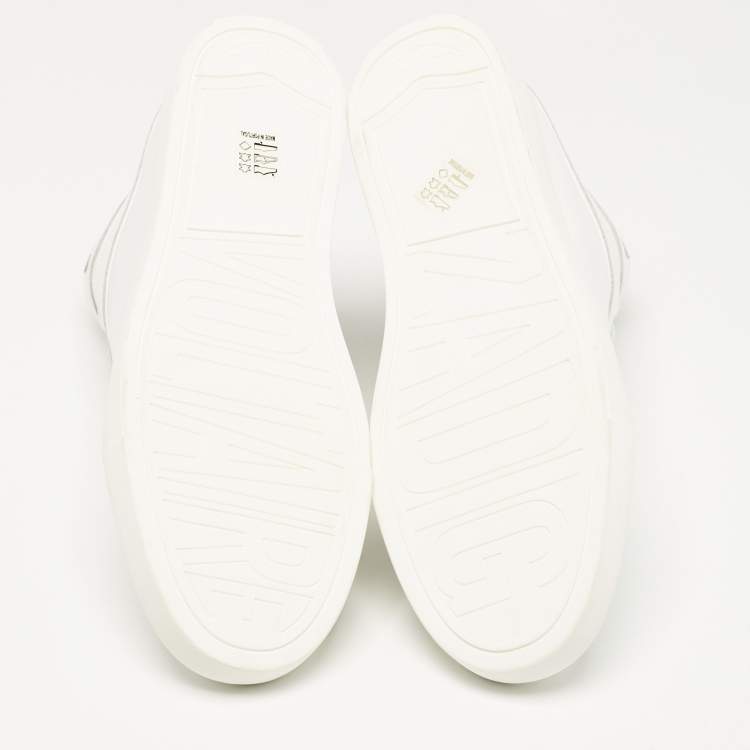 Pre Owned Zadig & Voltaire White Leather Flash High Top Sneakers Size 42