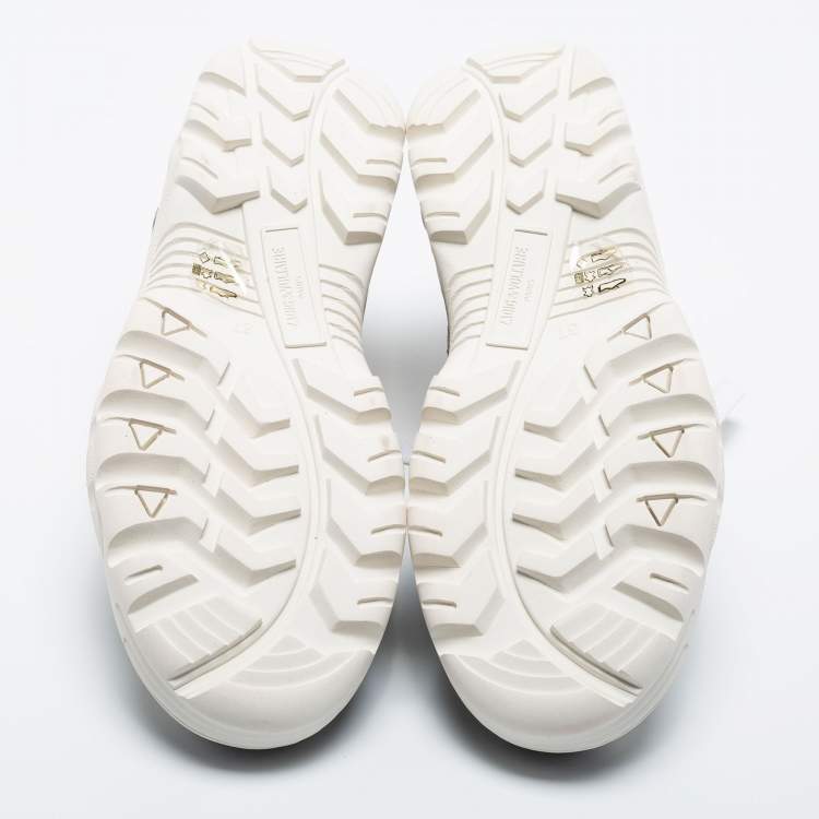 Pre Owned Zadig and Voltaire Tricolor Python Embossed Leather Blaze Sneakers Size 37