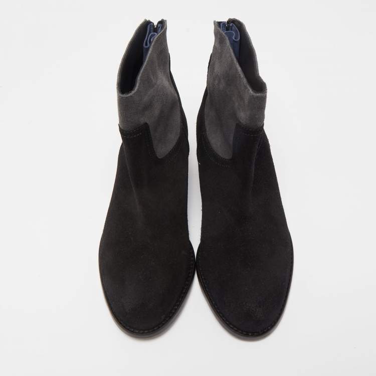 Pre Owned Zadig & Voltaire Black Suede Ankle Boots Size 36