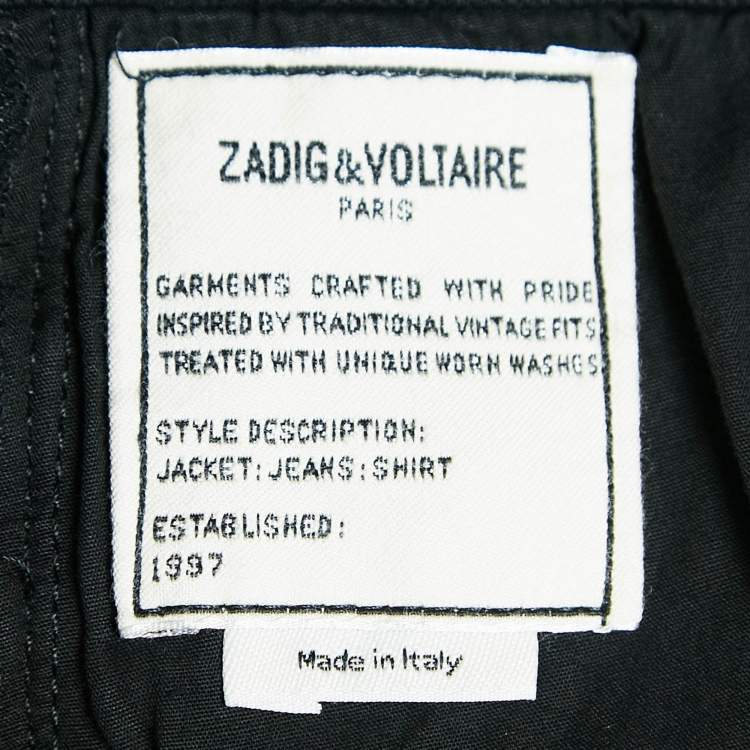 Pre Owned Zadig & Voltaire David Black Denim Jeans L
