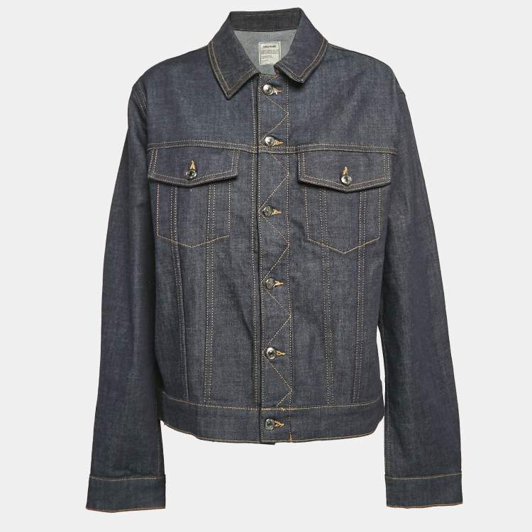 Pre Owned Zadig & Voltaire Blue Denim Button Front Jacket XL