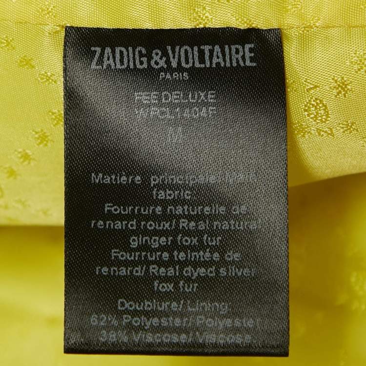 Pre Owned Zadig & Voltaire Multicolor Silver Fox Fur Fee Deluxe Waistcoat M